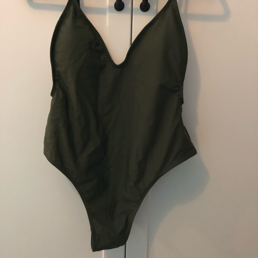 Olive green cheeky bikini